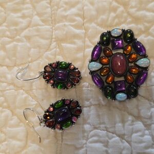 Elegant Multicolor Gemstone Jewelry Set